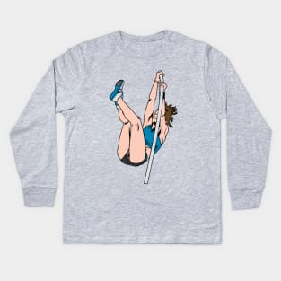 Pole Vaulting Woman - Pole Vault Shirt Kids Long Sleeve T-Shirt